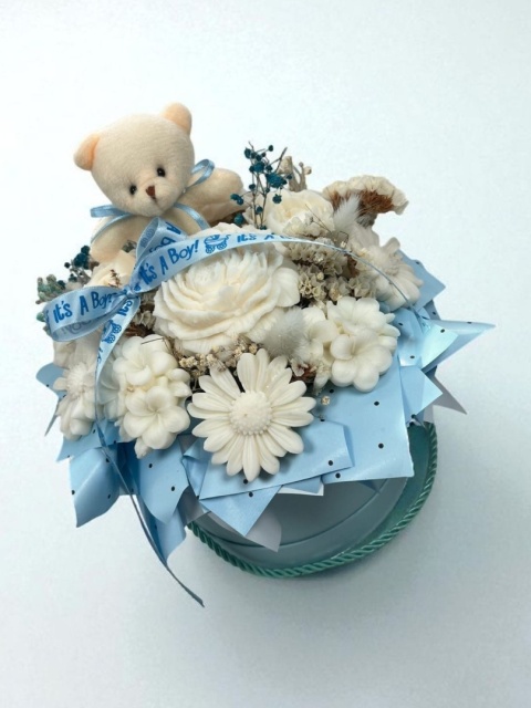 Flowe box baby shower Boy
