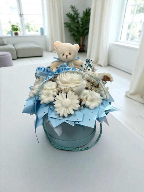 Flowe box baby shower Boy